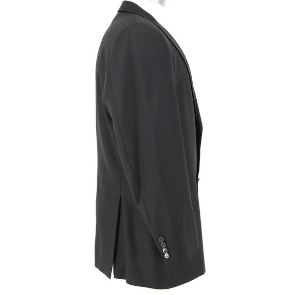 Joseph Abboud Sport Coat Mens 44R Black Wool Jacket Loro Piana Super 120s Blazer - Picture 16 of 16